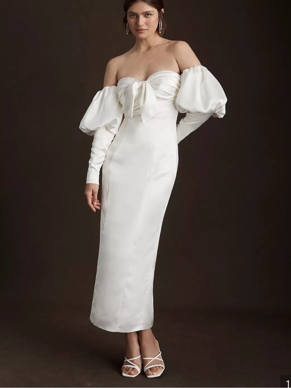 RONNY KOBO SATIN MIDI DRESS